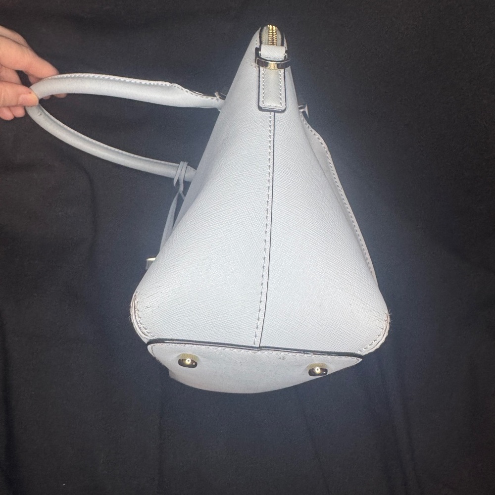 Kate Spade Light Blue Satchel w/ Crossbody Strap - Picture 6 of 12
